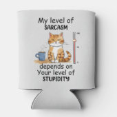 皮肉な猫 – Orange おもしろい Art 缶クーラー (裏面)