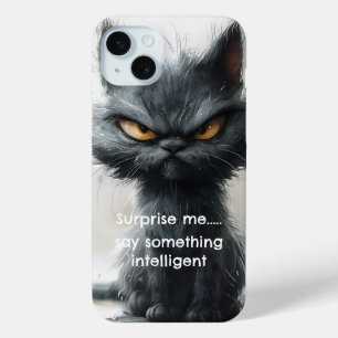 皮肉な猫iPhone / iPadケース iPhone 15 Miniケース