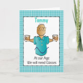 皮肉な男性の誕生日老齢ジョーク カード (正面)