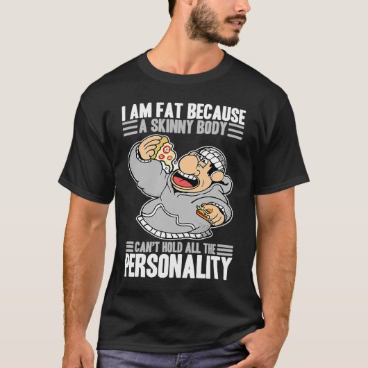 皮肉な皮肉なことわざ私は脂肪食Holiicリフト Tシャツ (正面)