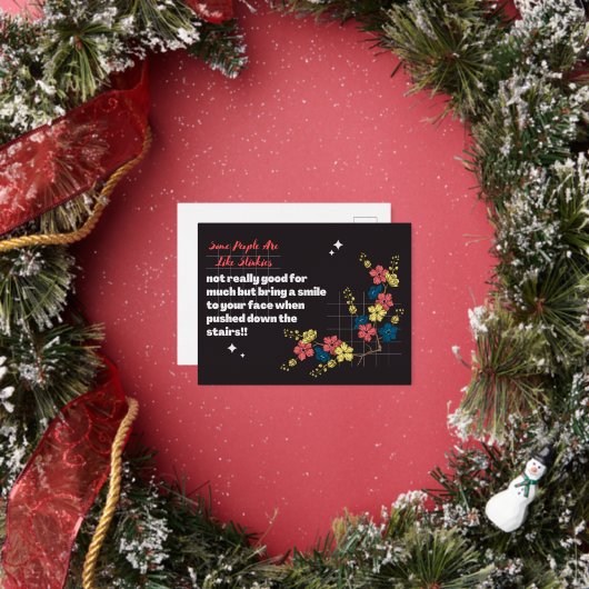 皮肉な皮肉を言う人もおもしろいいる 箔シーズンポストカード (インサイチュ)