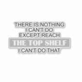 皮肉な短い人々がTに到達する一番上の棚 シール (正面)