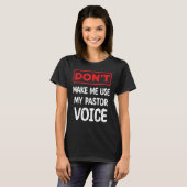 皮肉な私に牧師の声を使わせない Tシャツ (正面フル)