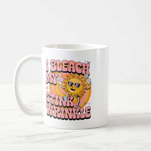 皮肉な私は私の臭いしわおもしろいGag Adulを漂白 コーヒーマグカップ (左)