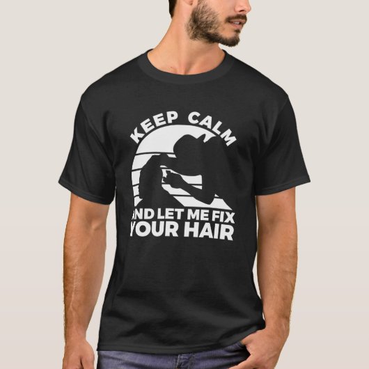 皮肉な美容師のための理容師引用文 Tシャツ (正面)
