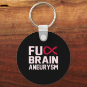 皮肉な脳動脈瘤の認識度月サポートG キーホルダー (正面)