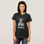皮肉な自由の女神のおもしろフェイスパーム Tシャツ (正面フル)