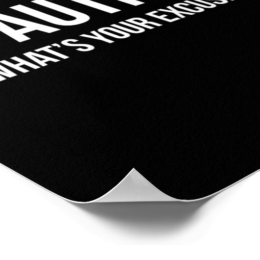 皮肉な自閉症のTシャツ – 私は自閉症である,何よ ポスター (角)