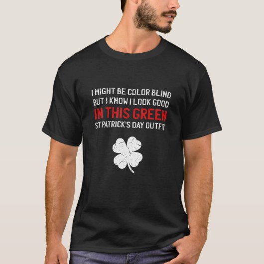 皮肉な色ブラインドSt patricks day Tシャツ (正面)