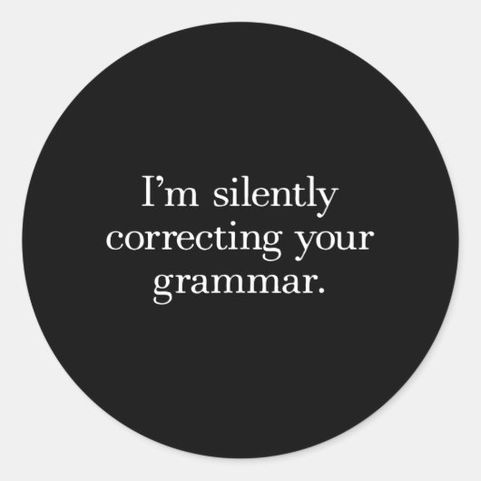 皮肉な英語 ラウンドシール (正面)