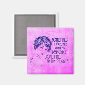 皮肉な言い回しは時々悪霊と格闘する マグネット (正面/裏面)