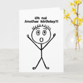 皮肉な誕生日カードああー!別の誕生日? カード (黄色い花)