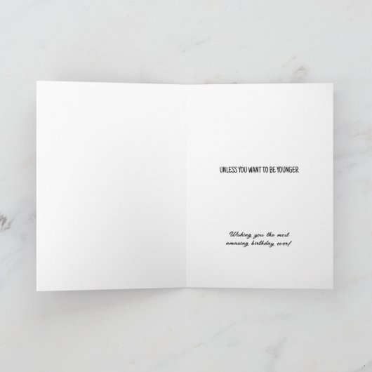 皮肉な誕生日カードが遅おもしろいすぎることはない カード (内部)