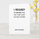 皮肉な誕生日パパの友人の妹ギャグのジョークの失礼 カード (黄色い花)