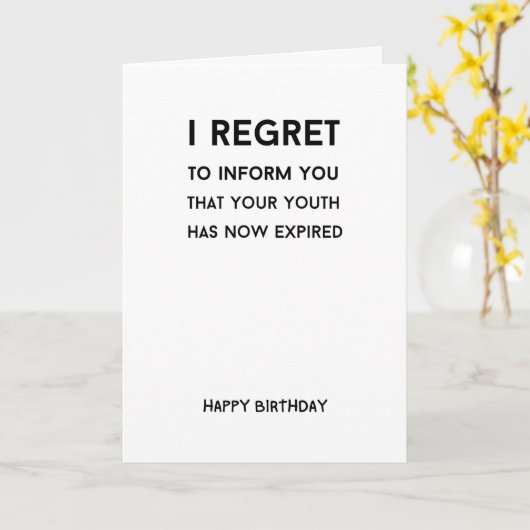 皮肉な誕生日パパの友人の妹ギャグのジョークの失礼 カード (黄色い花)