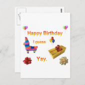 皮肉な誕生日挨拶 ポストカード (正面/裏面)