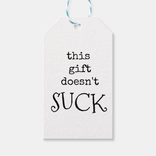 皮肉な贈り物のラベルおもしろい，失礼，ジョークラベル ギフトタグ (正面)
