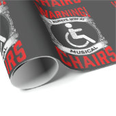 皮肉な車いすのハンデおもしろいィキャップミュージカルジョーク ラッピングペーパー (ロールコーナー)