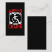 皮肉な車いすのハンデおもしろいィキャップミュージカルジョーク 名刺 (正面/裏面)