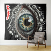皮肉な遍在した目 タペストリー (インサイチュ(横))