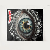 皮肉な遍在した目 タペストリー (正面(横))