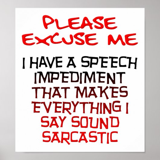 皮肉な障害のポスおもしろいター ポスター (正面)