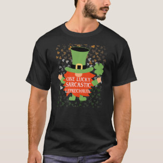 皮肉な面白いセントパトリックデーの幸運の小人家族 Tシャツ