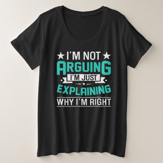 皮肉な面白い引用デザイン プラスサイズTシャツ (デザイン正面)