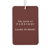 皮肉な駐車トロフィーエアフレッシュナー カーエアーフレッシュナー (裏面)