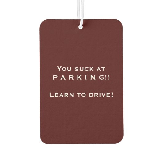 皮肉な駐車トロフィーエアフレッシュナー カーエアーフレッシュナー (裏面)