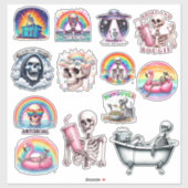 皮肉な骨格 シール (シート)