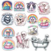 皮肉な骨格 シール (正面)