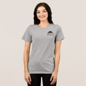 皮肉な黙々と黒猫のユーモアを判断する トライブレンドＴシャツ (正面全面)