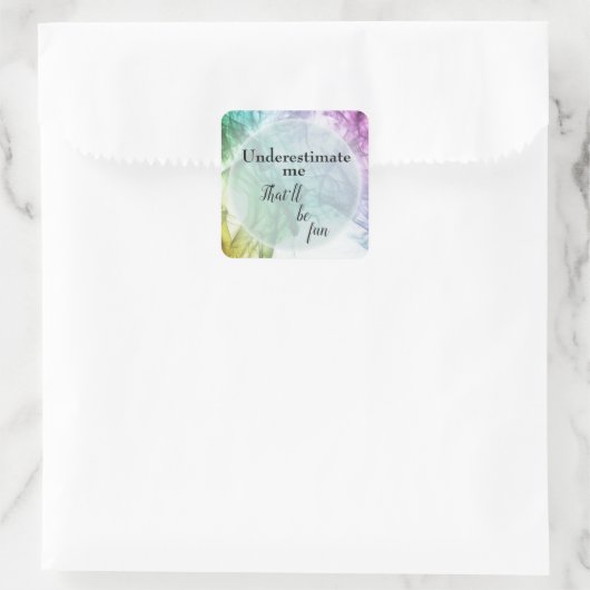 皮肉な1ライナー感動的引用文シール スクエアシール (バッグ)