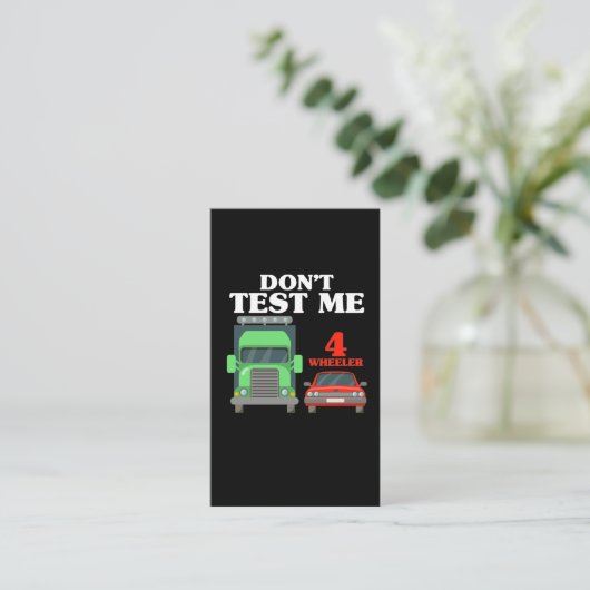 皮肉な18輪トラックおもしろい運転手 名刺 (スタンド正面)