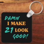 皮肉な21歳の誕生日の態度 キーホルダー (裏面)