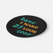 皮肉な21歳の誕生日の態度 ペーパープレート (アングル)