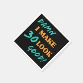 皮肉な30歳の誕生日への態度 スタンダードカクテルナプキン (角)