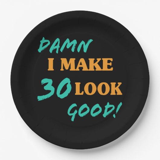 皮肉な30歳の誕生日 ペーパープレート (正面)