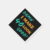 皮肉な40歳の誕生日 スタンダードカクテルナプキン (角)