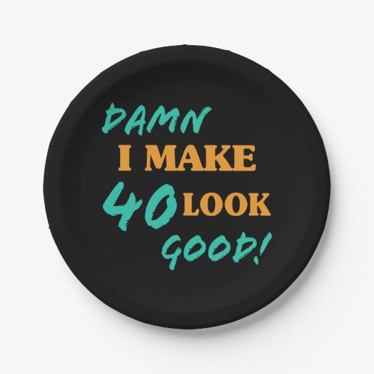 皮肉な40歳の誕生日 ペーパープレート (正面)