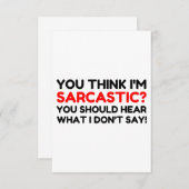 皮肉な サンキューカード (正面/裏面)