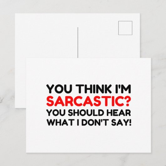 皮肉な ポストカード (正面/裏面)