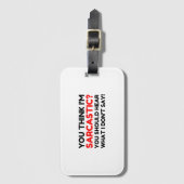 皮肉な ラゲッジタグ (正面縦)