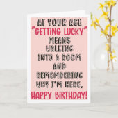 皮肉な「古くなる」誕生日カード カード (黄色い花)