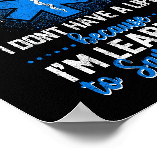 皮肉なEMS緊急救急医療隊員学生しない ポスター (角)