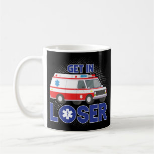皮肉なEMT EMS救急医療隊員緊急取得Loser コーヒーマグカップ