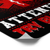 皮肉なEMT EMS救急医療隊員緊急時出血を試みる ポスター (角)