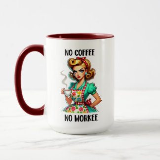 皮肉なNo Coffee No Workee Mug マグカップ