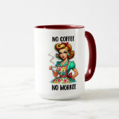皮肉なNo Coffee No Workee Mug マグカップ (正面右)